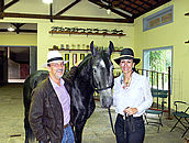 Marcelo and Sophia de Oliveira with one of their prized Haras Maripa two year olds.