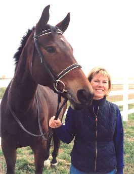 Mary D. Midkiff with her horse Anna